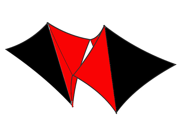 Negro rojo negro